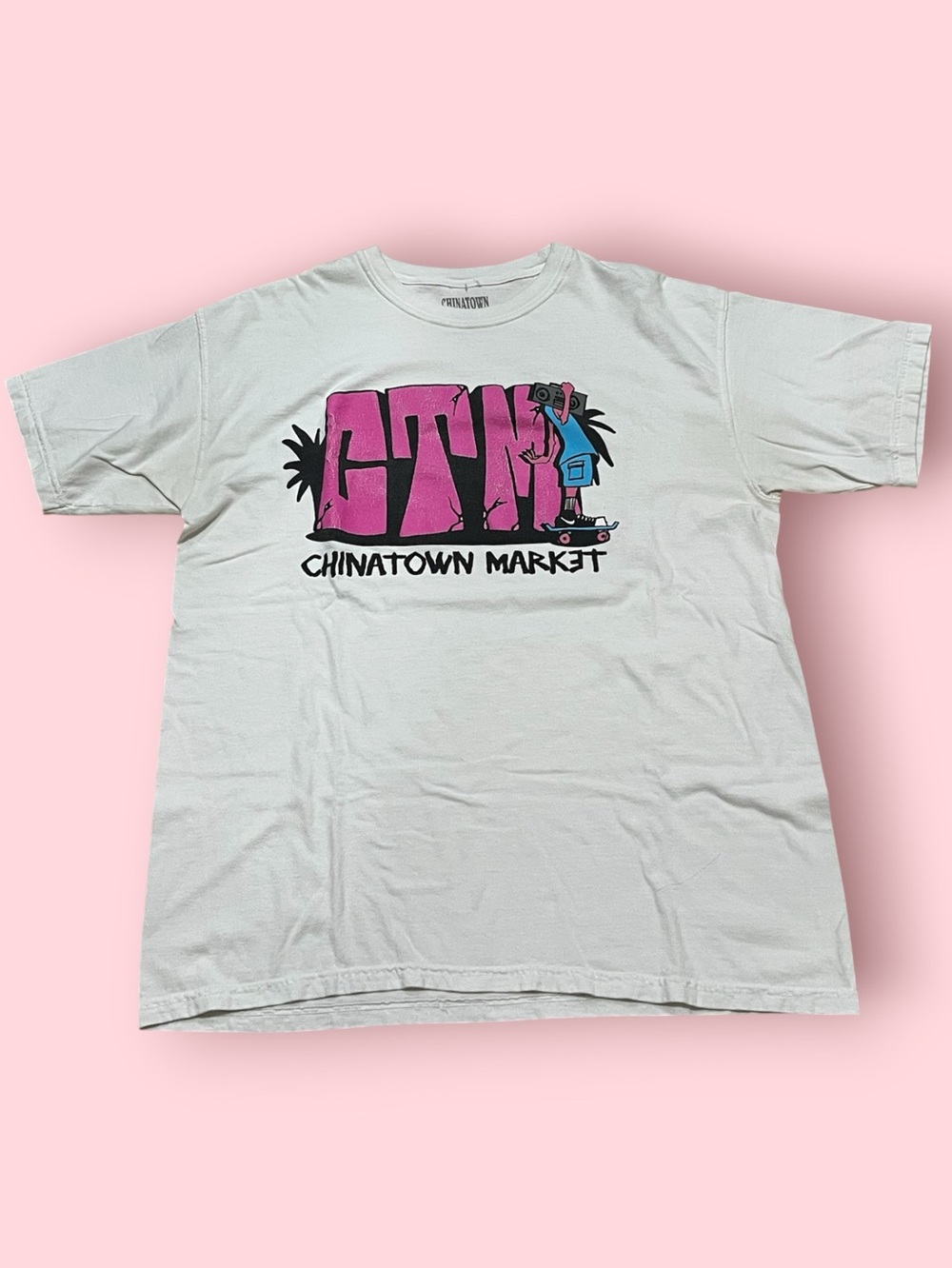 Chinatown Market Men's White Tee (CTM)